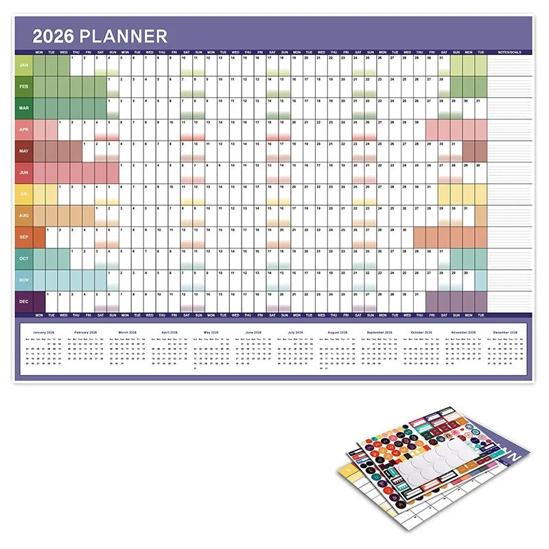 2026 jaarplanner - Engelstalig