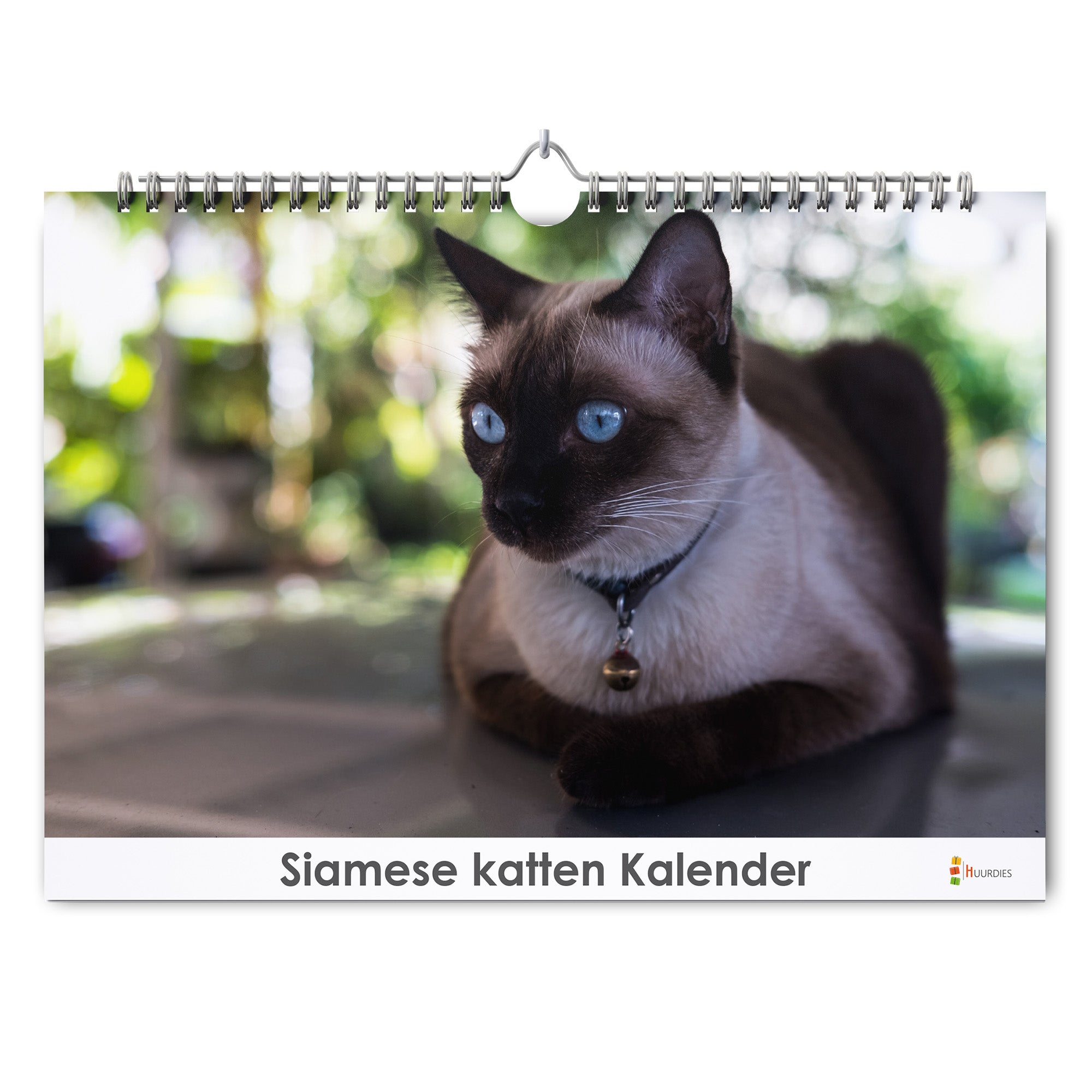 Siamese Kat verjaardagskalender met afbeelding van siamese kat, Huurdies