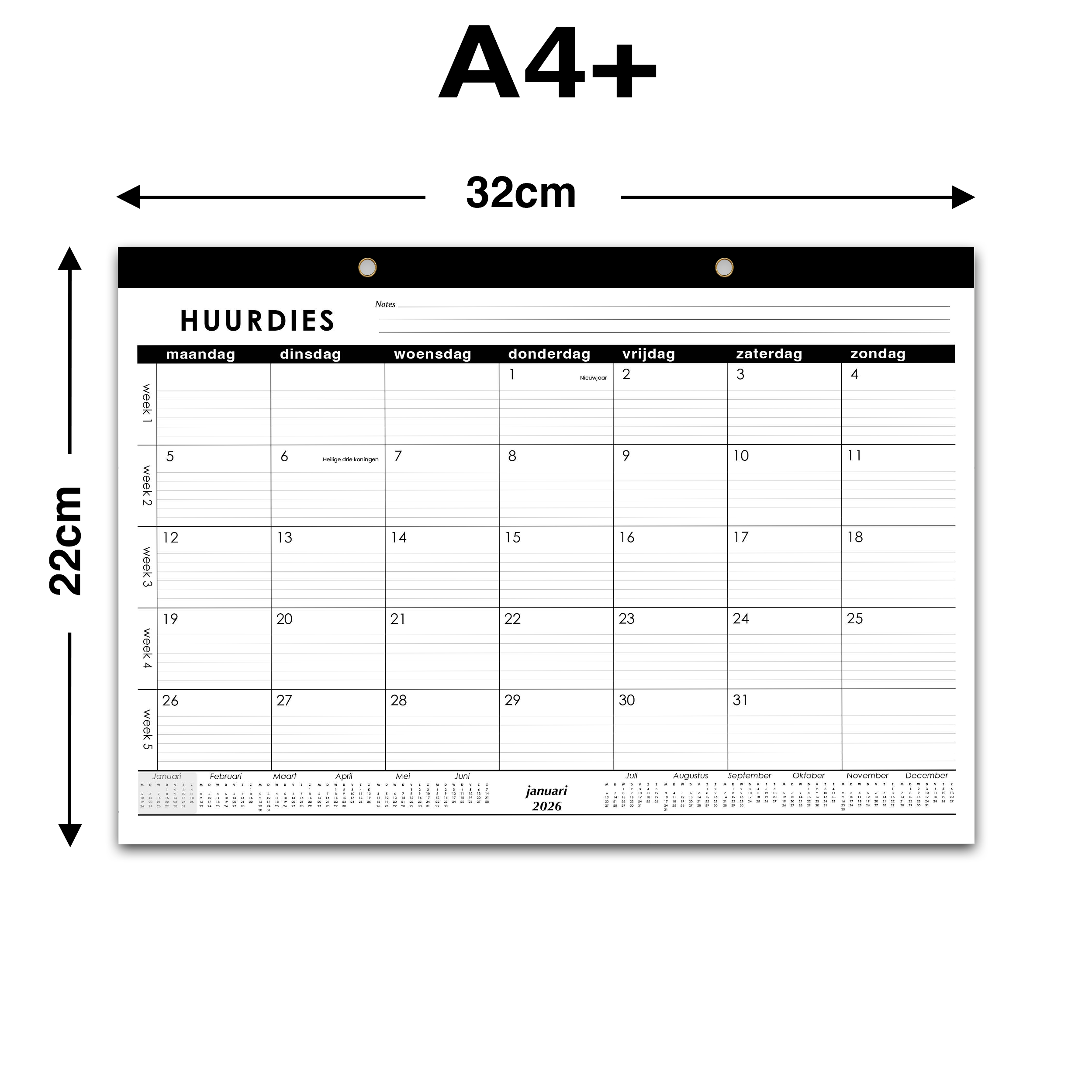 18 maanden bureaukalender