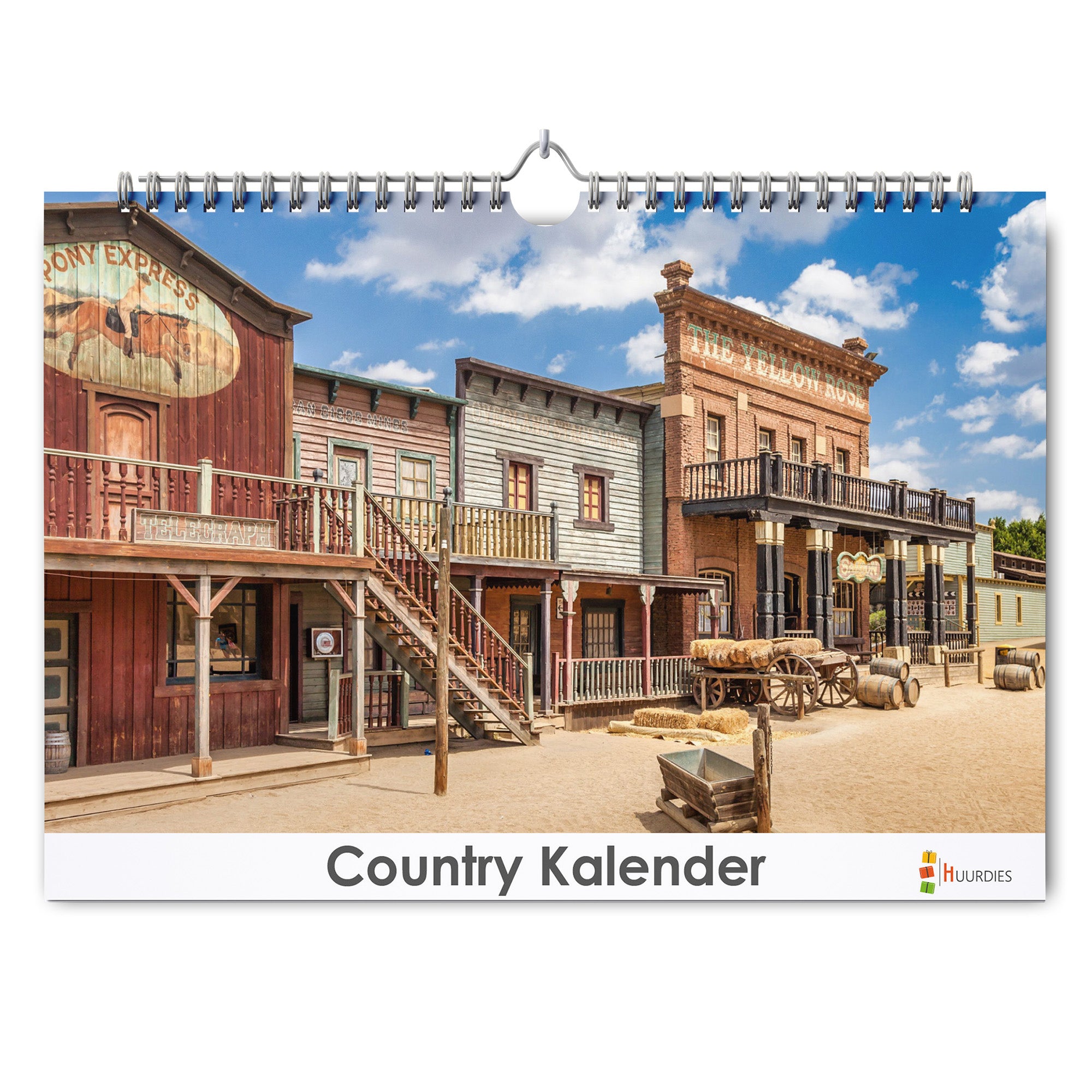 Country verjaardagskalender met afbeelding van country, Huurdies