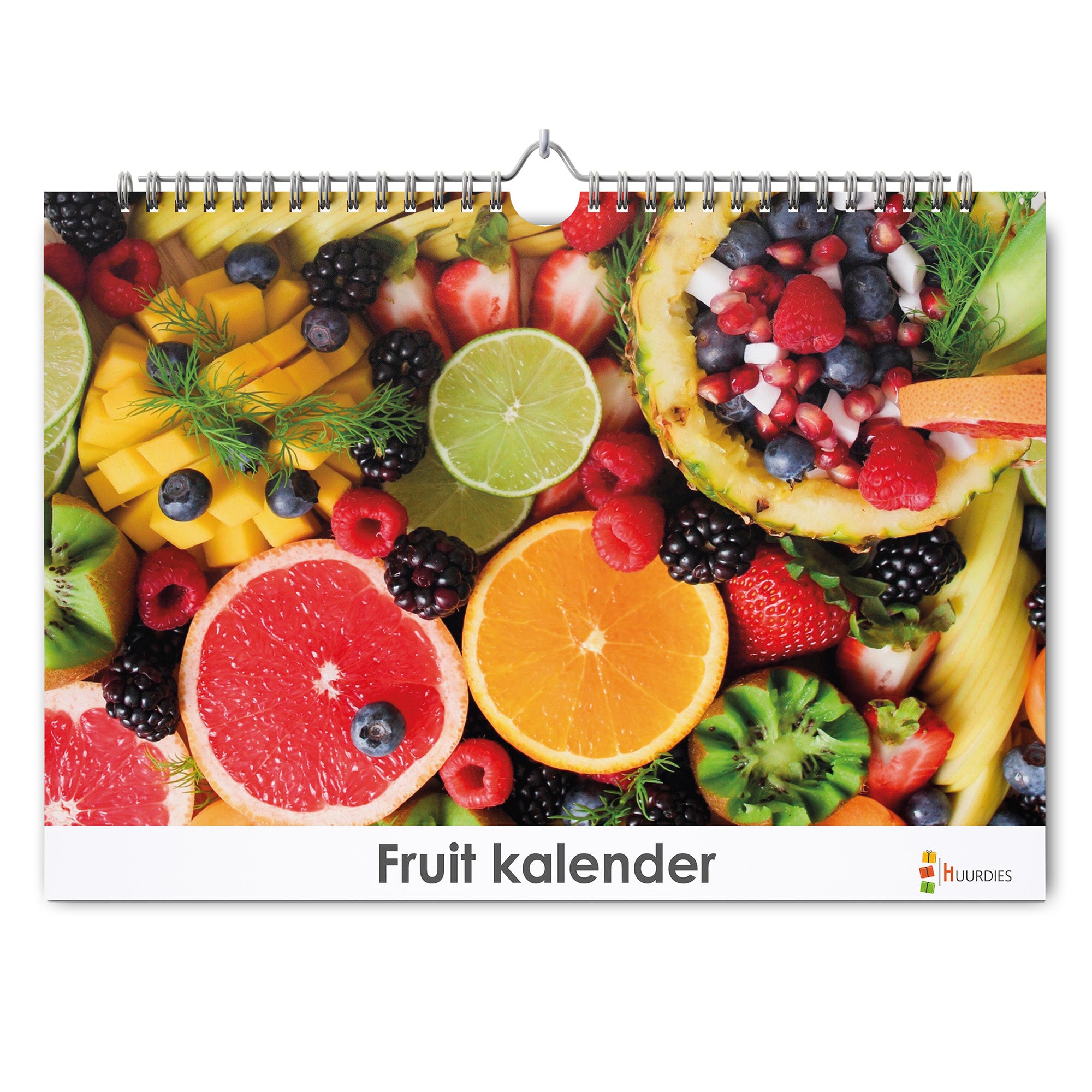 Fruit verjaardagskalender met afbeelding van fruit, Huurdies
