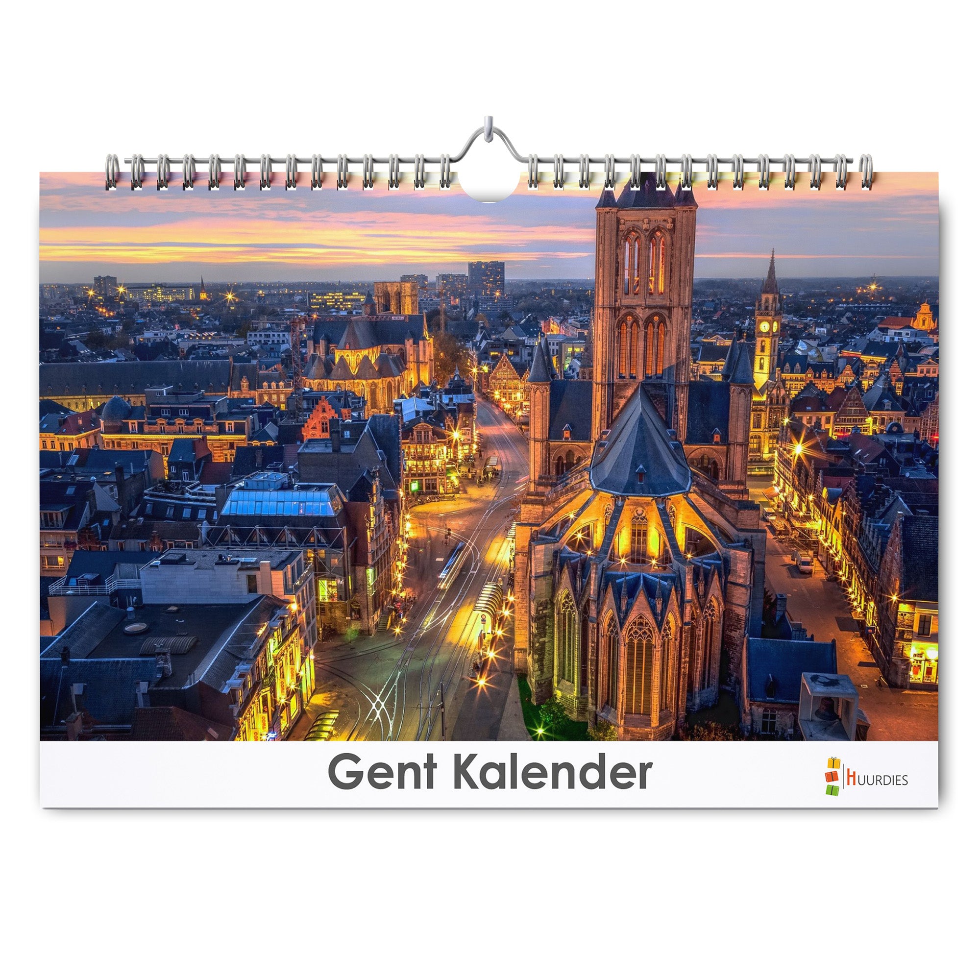 Gent verjaardagskalender met afbeelding van gent, Huurdies