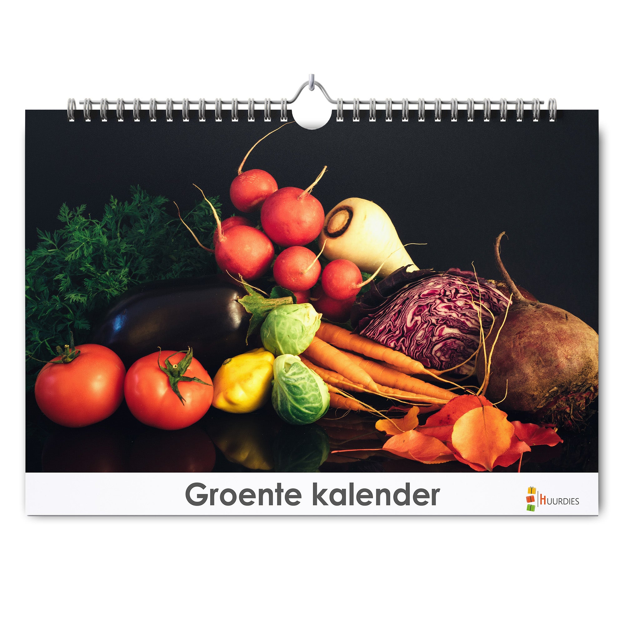 Groente verjaardagskalender met afbeelding van groente, Huurdies