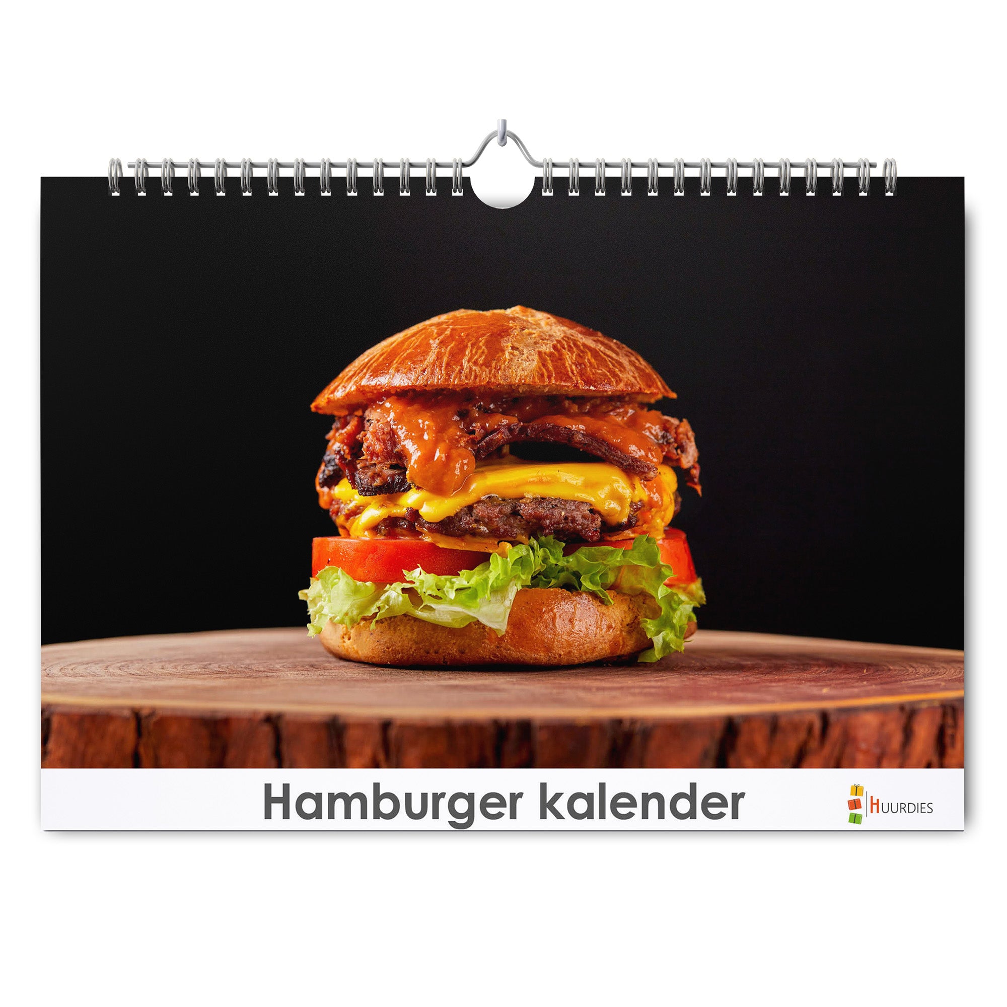 Hamburger verjaardagskalender met afbeelding van hamburger, Huurdies
