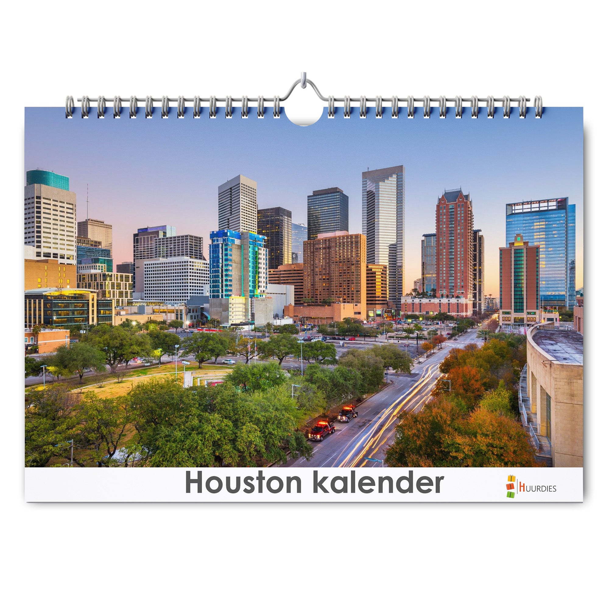 Houston verjaardagskalender met afbeelding van houston, Huurdies