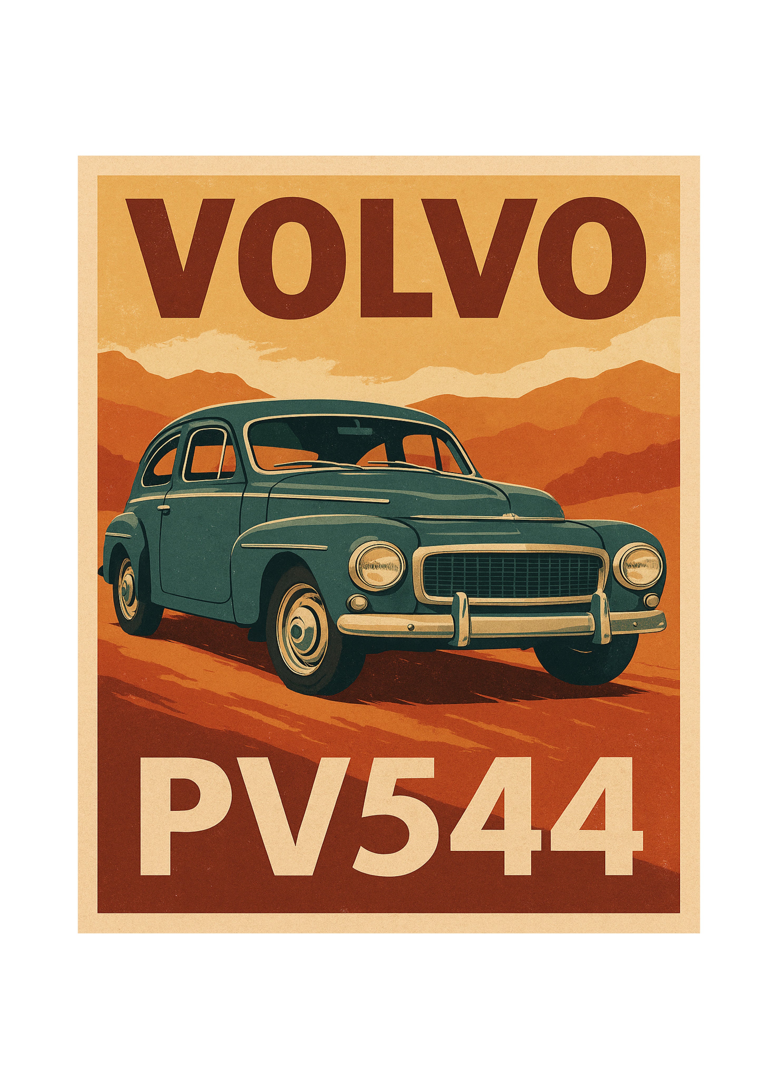 Retro Car Poster - Huurdies