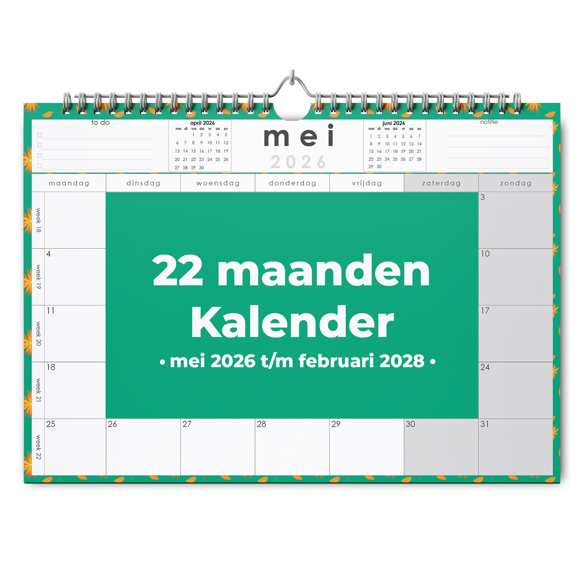 22 maanden kalender