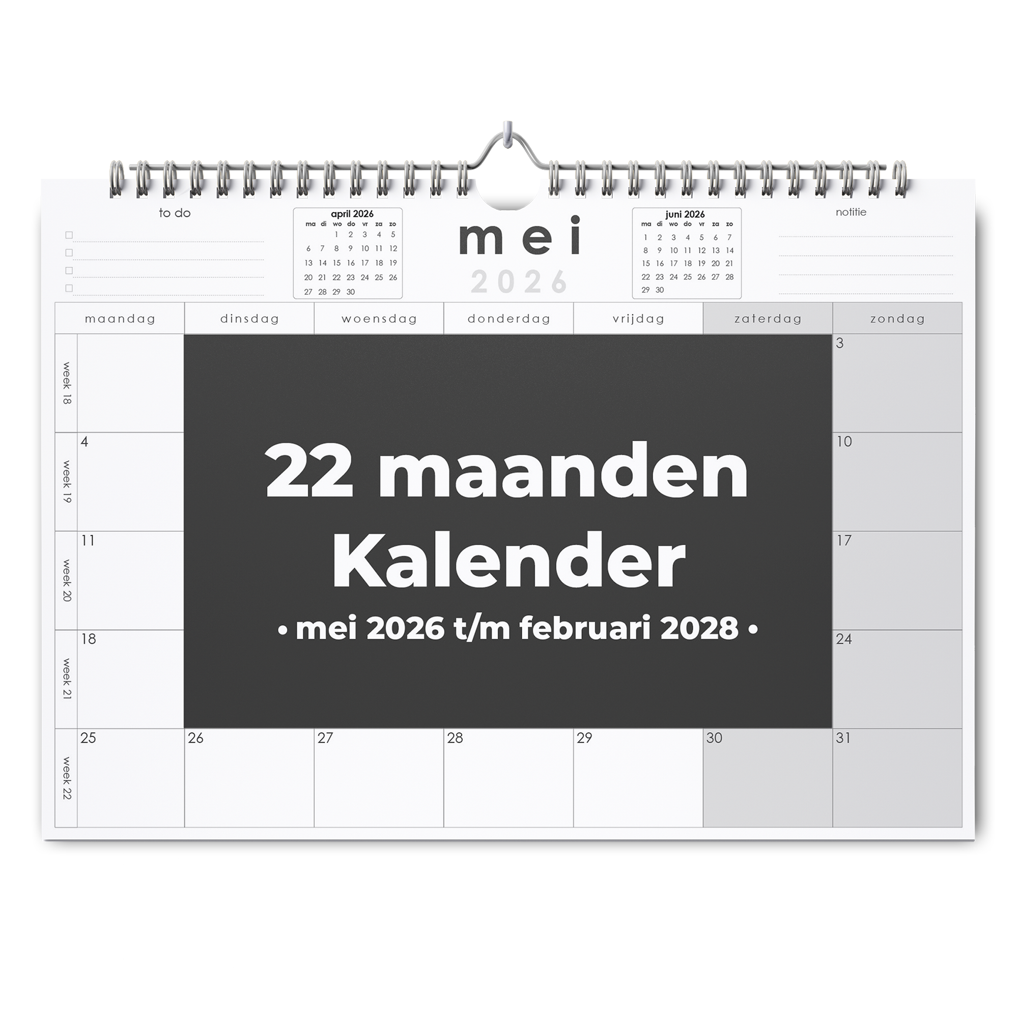 22 maanden kalender