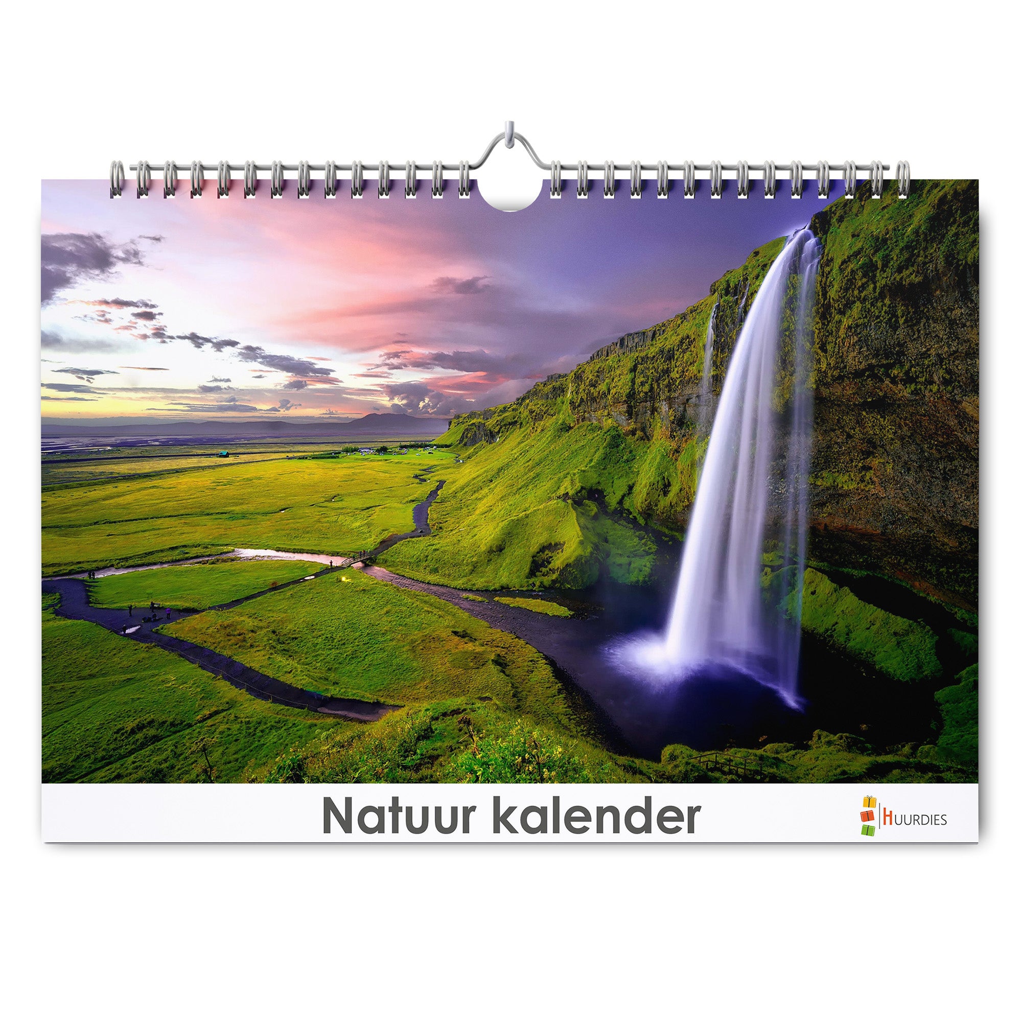 Natuur verjaardagskalender met afbeelding van natuur, Huurdies