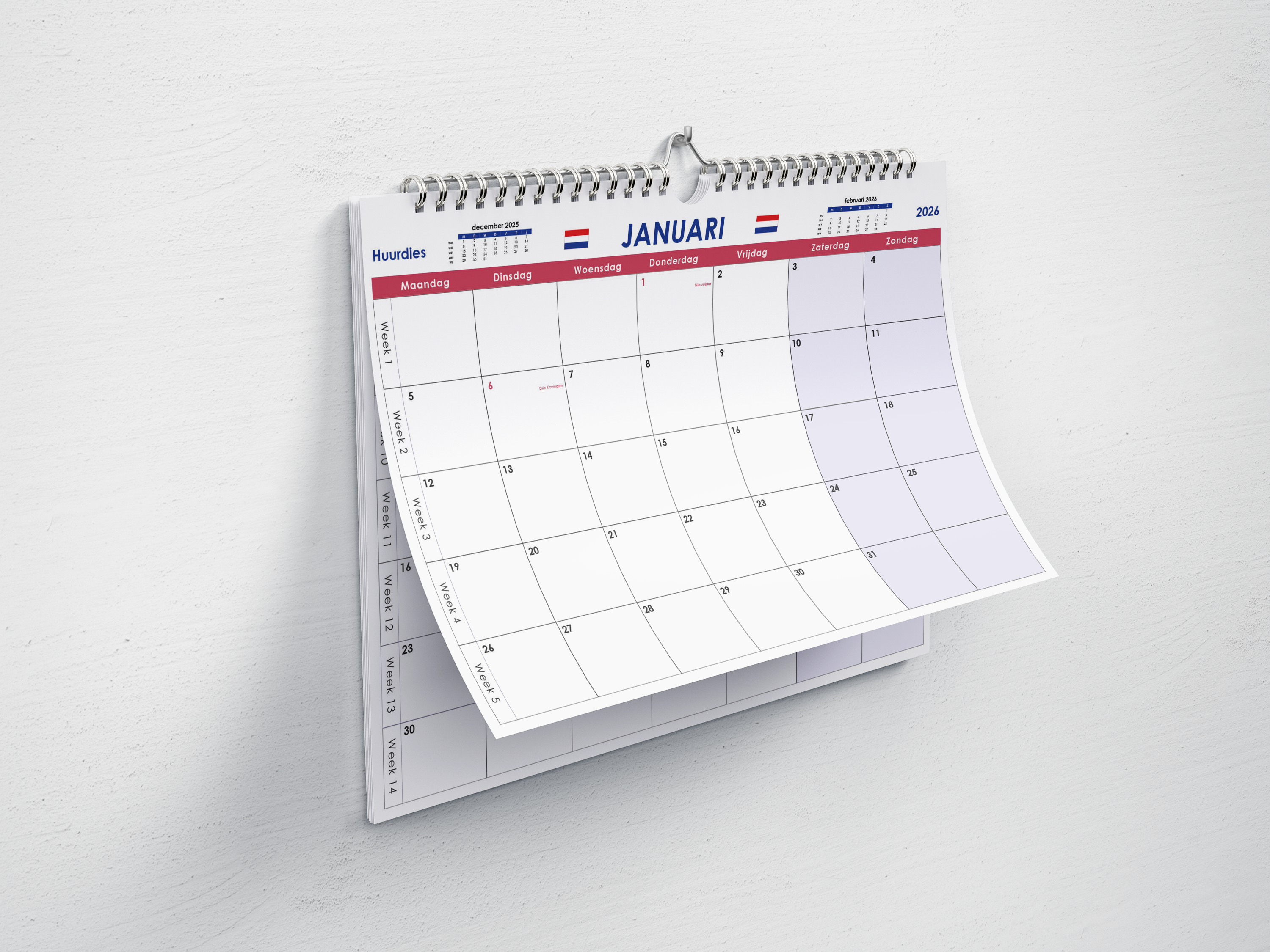 2026 kalender - Huurdies