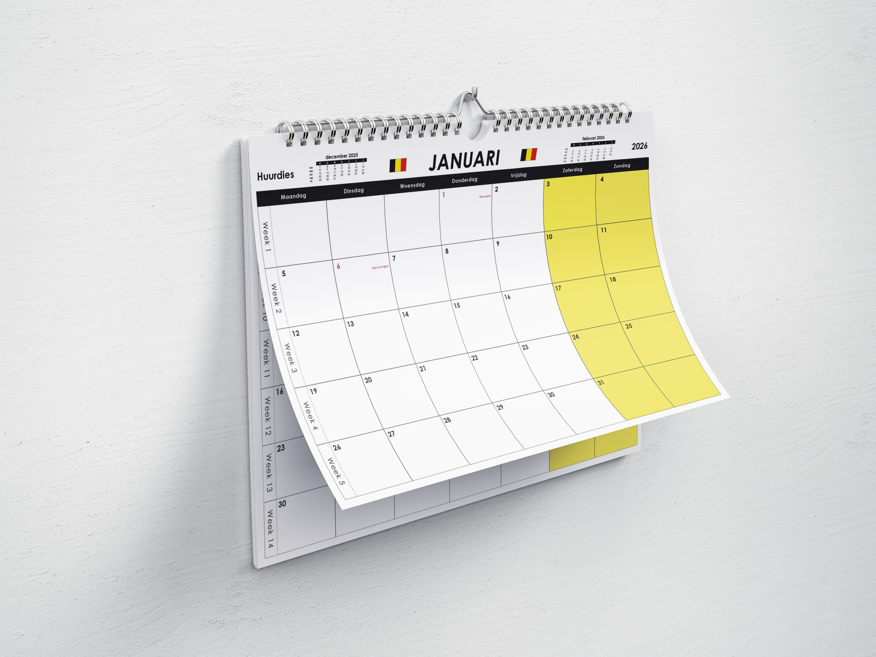 2026 kalender - Huurdies