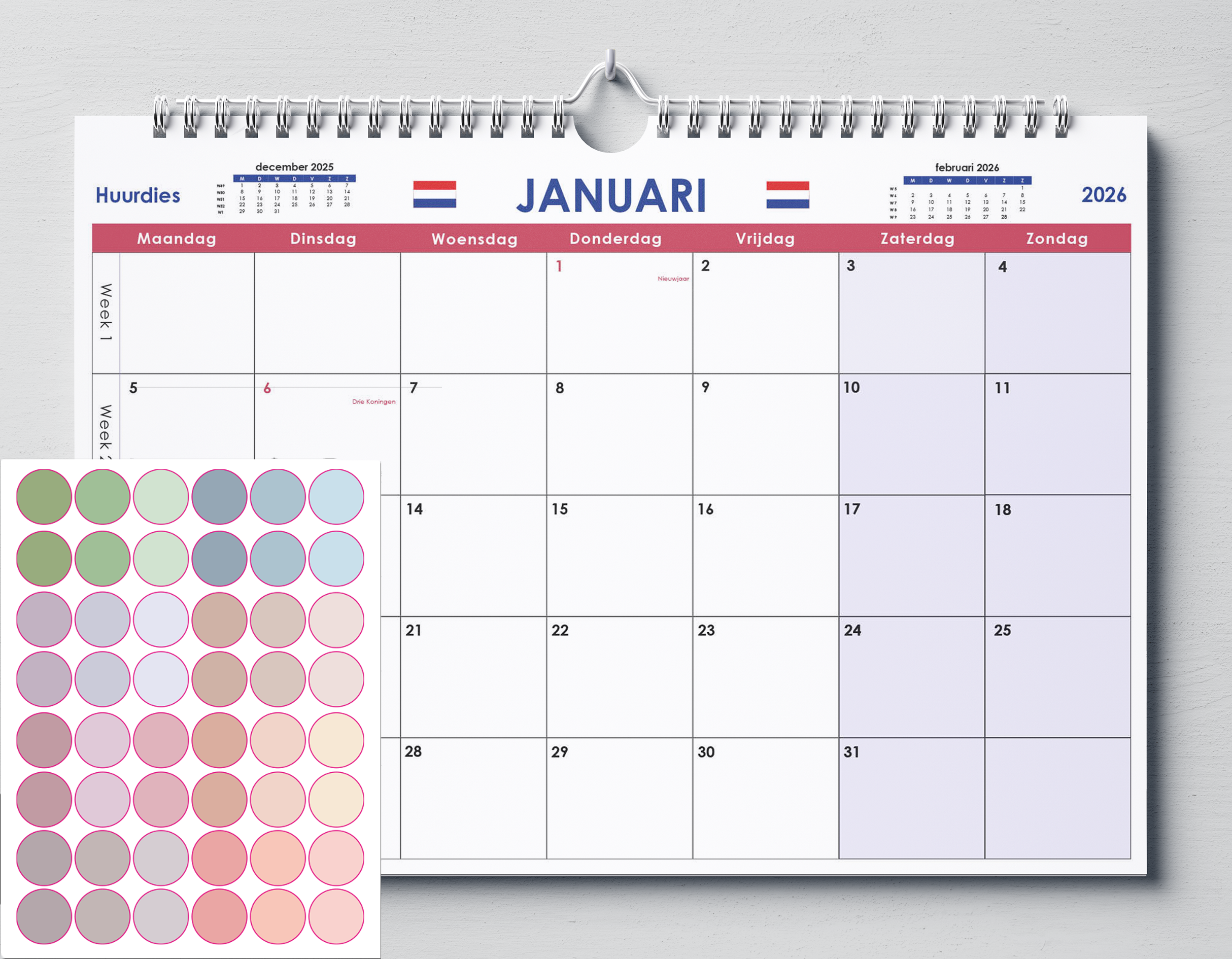 2026 kalender - Huurdies