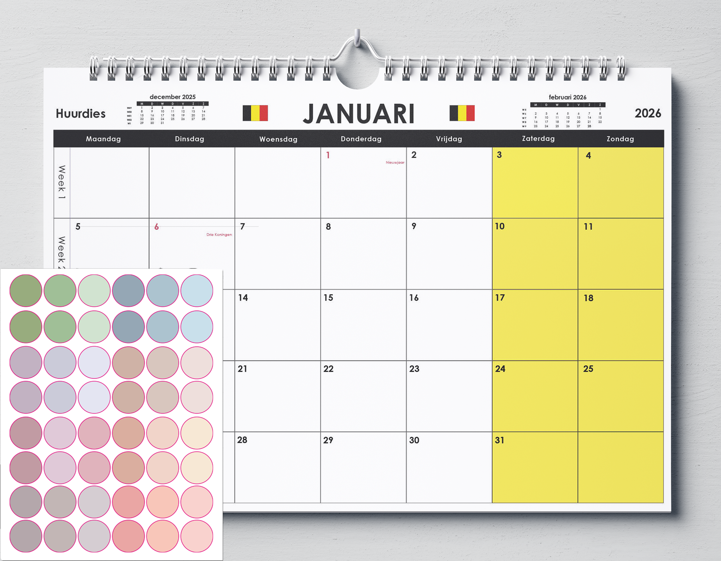 2026 kalender - Huurdies