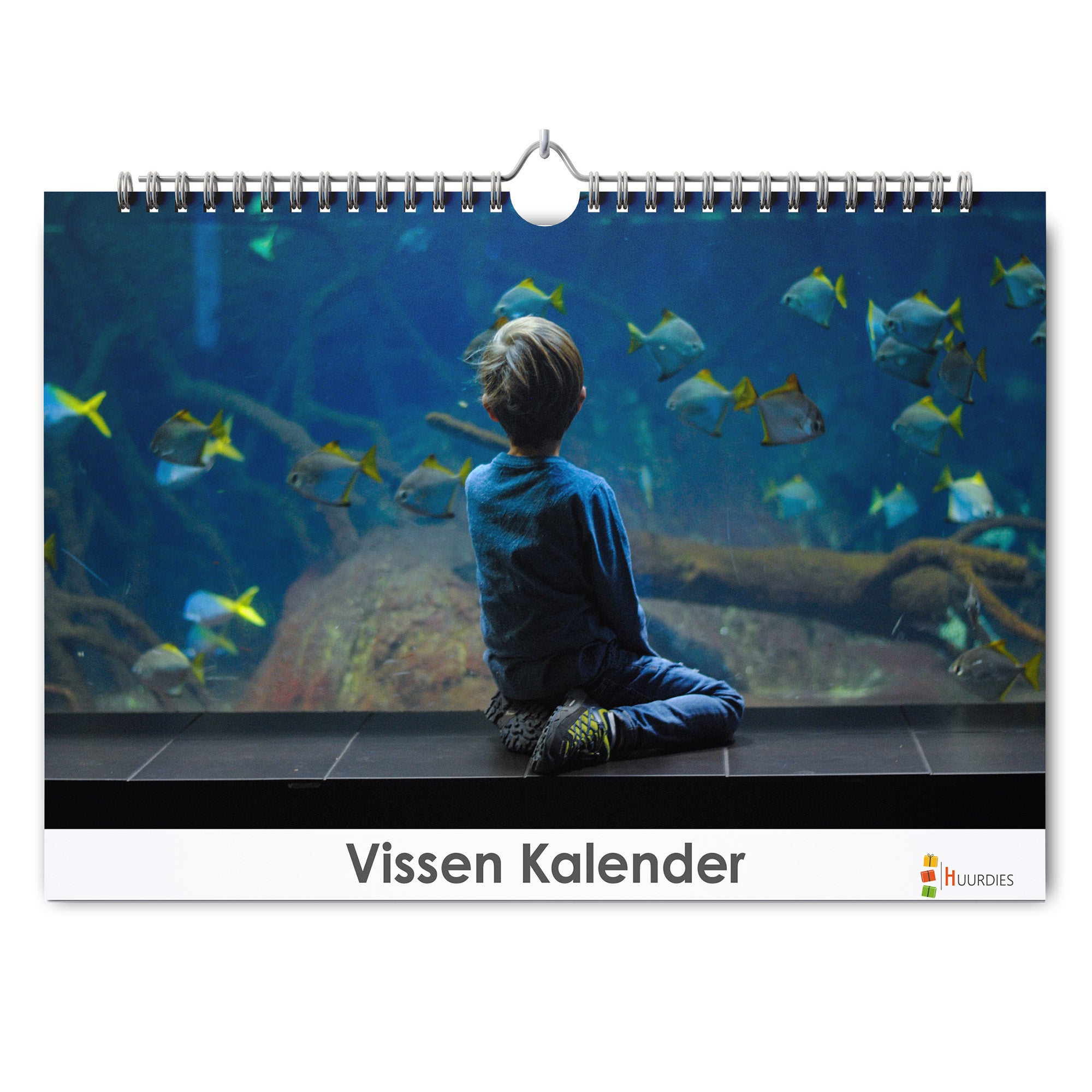 Vissen verjaardagskalender met afbeelding van vissen, Huurdies