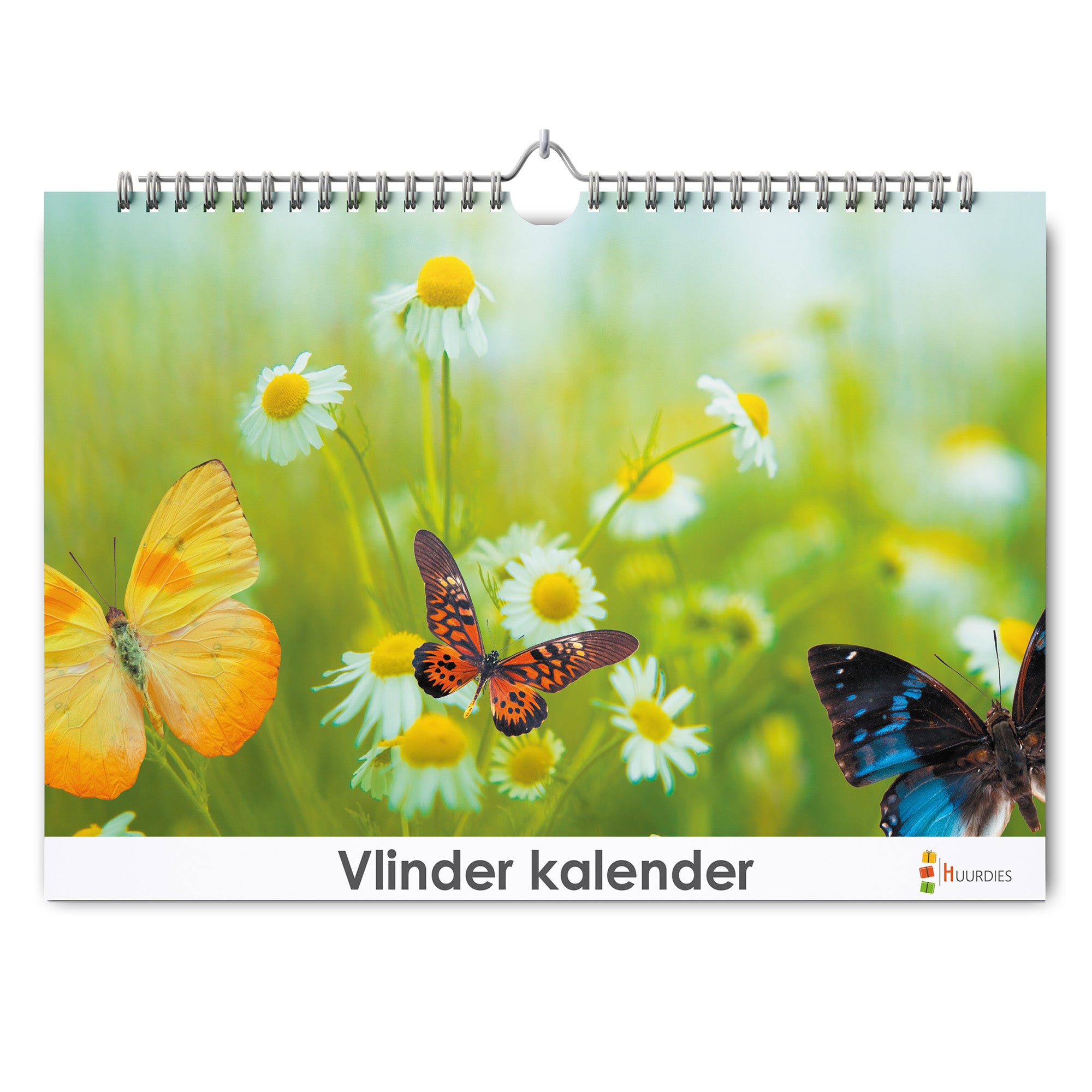 Vlinder verjaardagskalender met afbeelding van vlinder, Huurdies