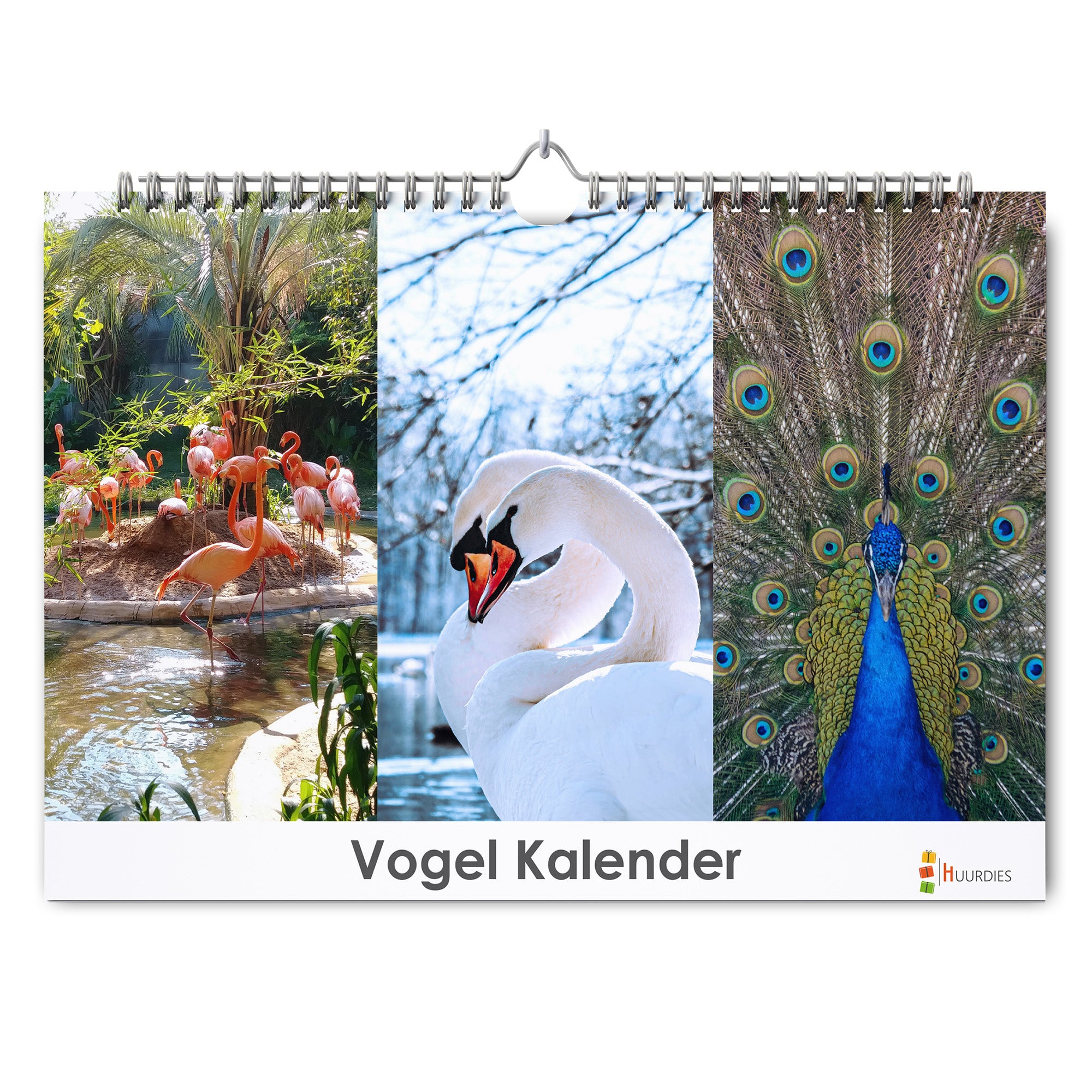 Vogel verjaardagskalender met afbeelding van vogel, Huurdies